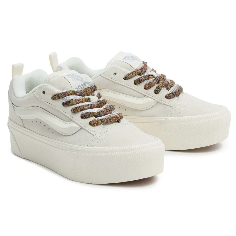 Vans Old Skool Chunky Platform White Sneakers Double Lace NEW NWT